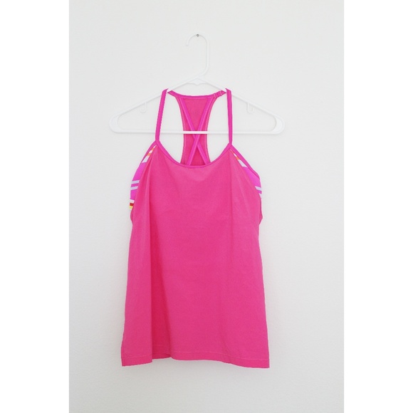 Lululemon Amped Top Raspberry Glo Light Groovy 6 - Picture 2 of 3